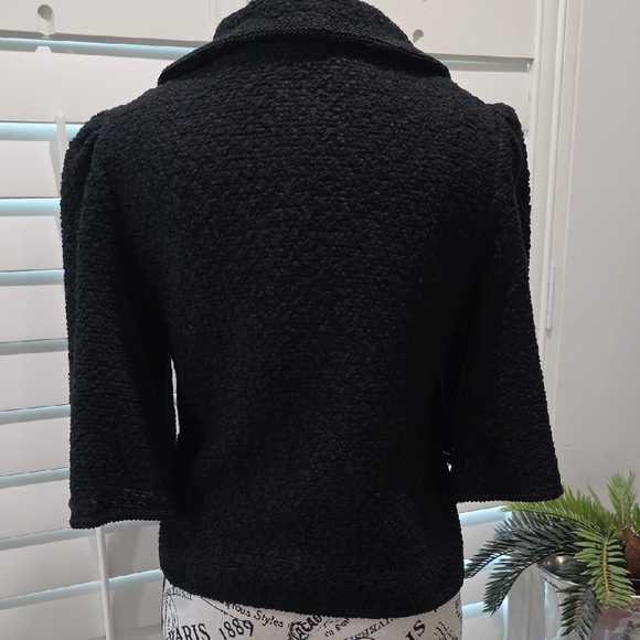 Sandro Black Textured Blazer - Picture 3 of 3